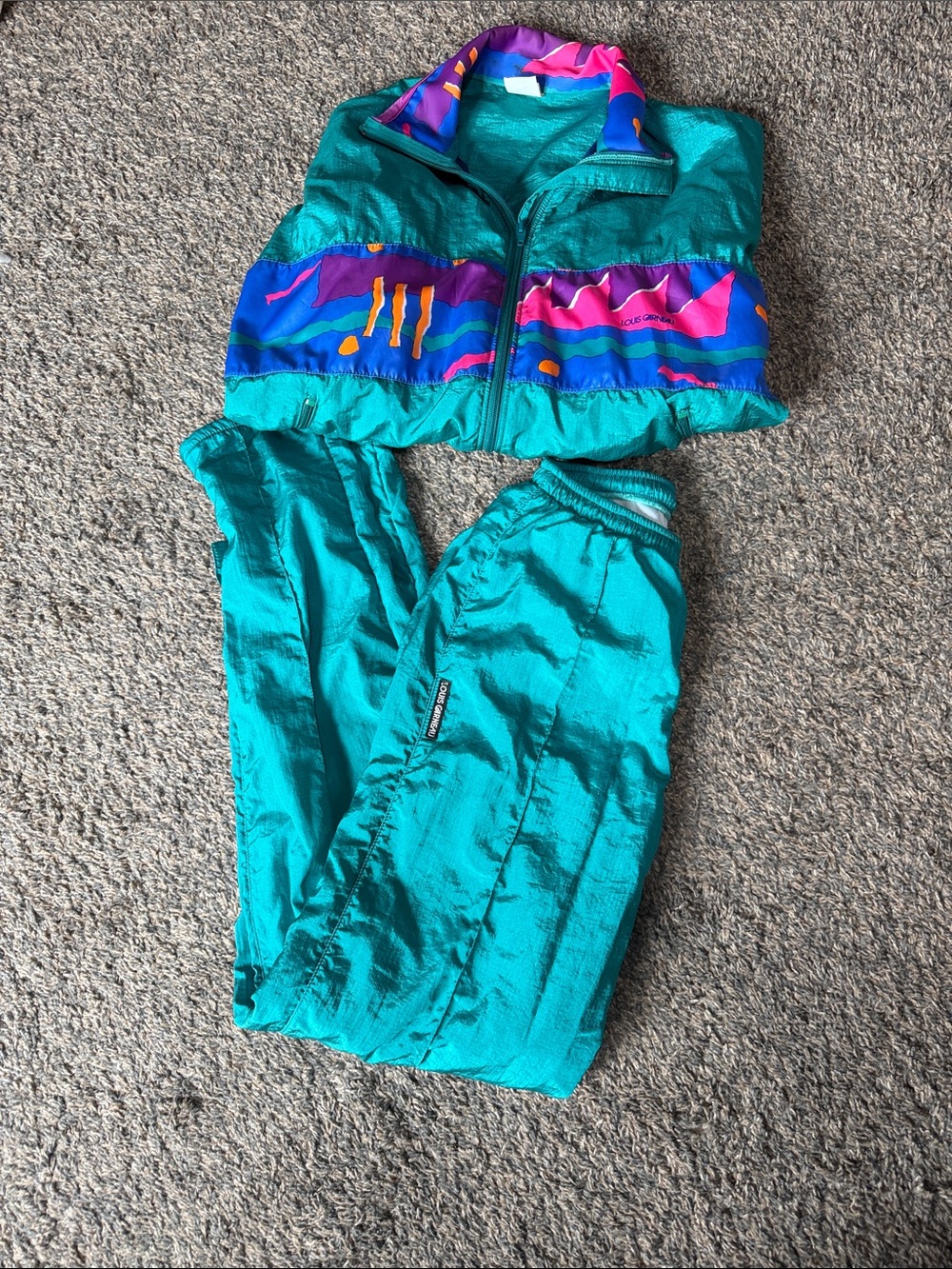 Vintage - Young adult Teal Windbreaker Track Pants
#vintage #retro